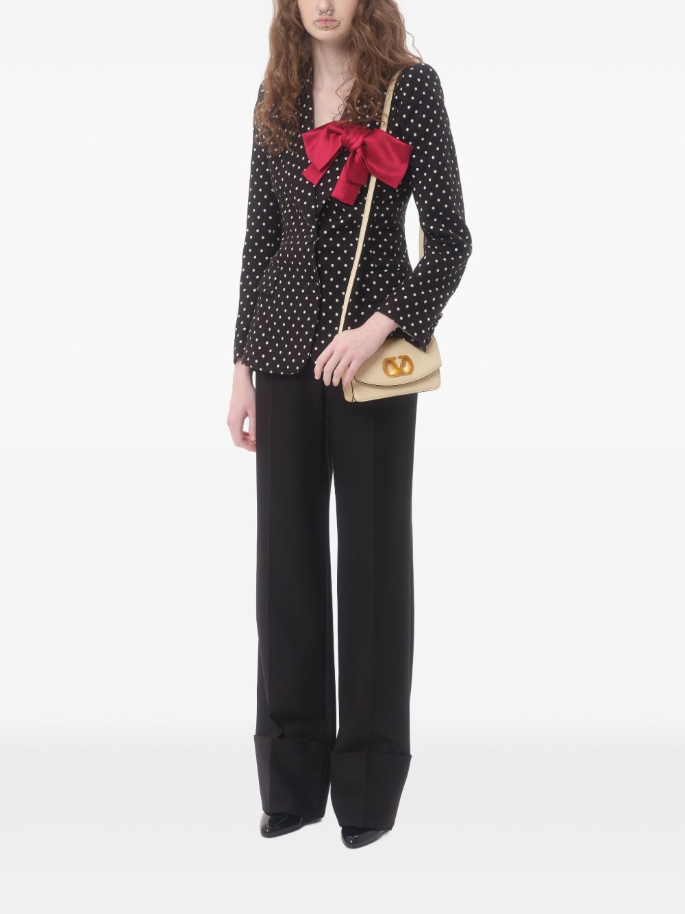 Valentino Garavani Vain Clutch in Shiny Calfskin Valentino Garavani