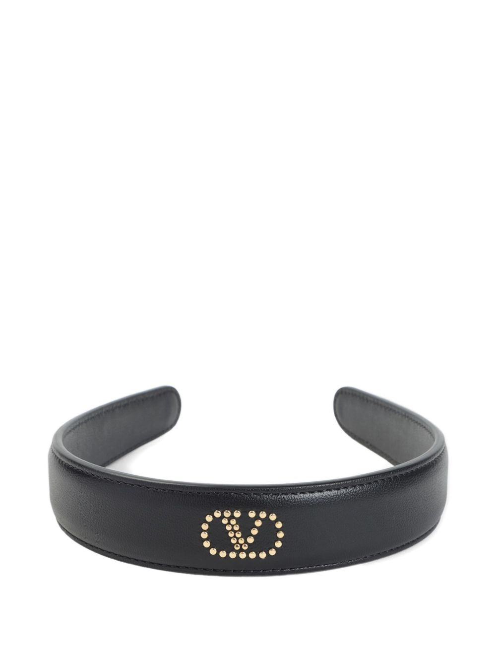 Valentino Garavani stud-embellished Leather Headband Valentino Garavani