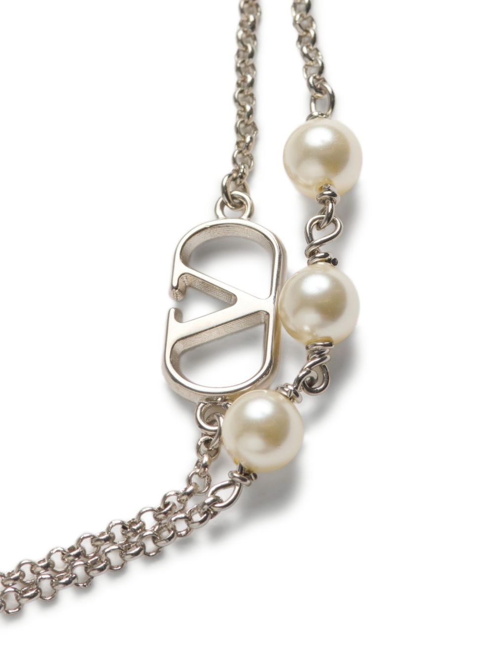 Valentino Garavani VLogo bracelet with swarowski pearls Valentino Garavani