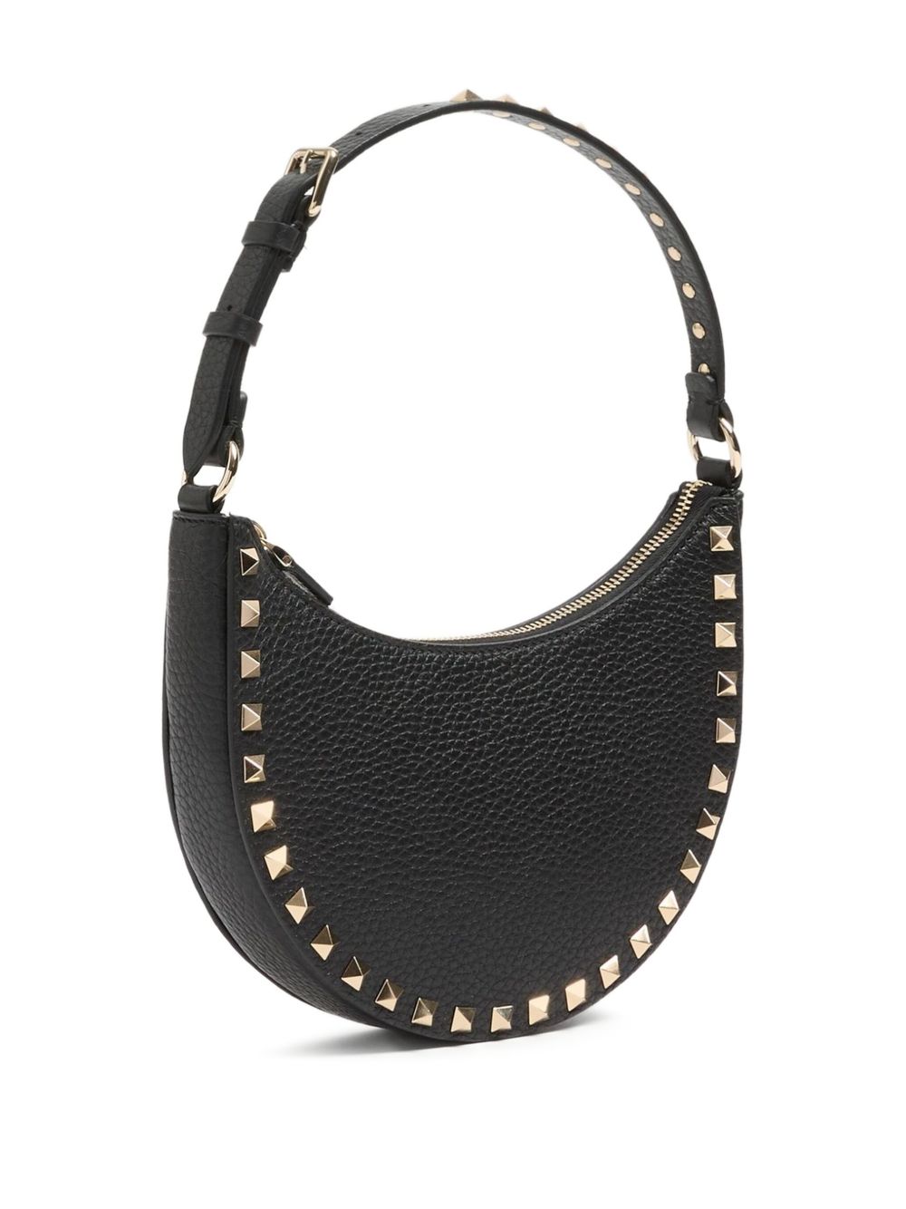Valentino Garavani Mini Rockstud Hobo Bag in Grainy Calfskin Valentino Garavani