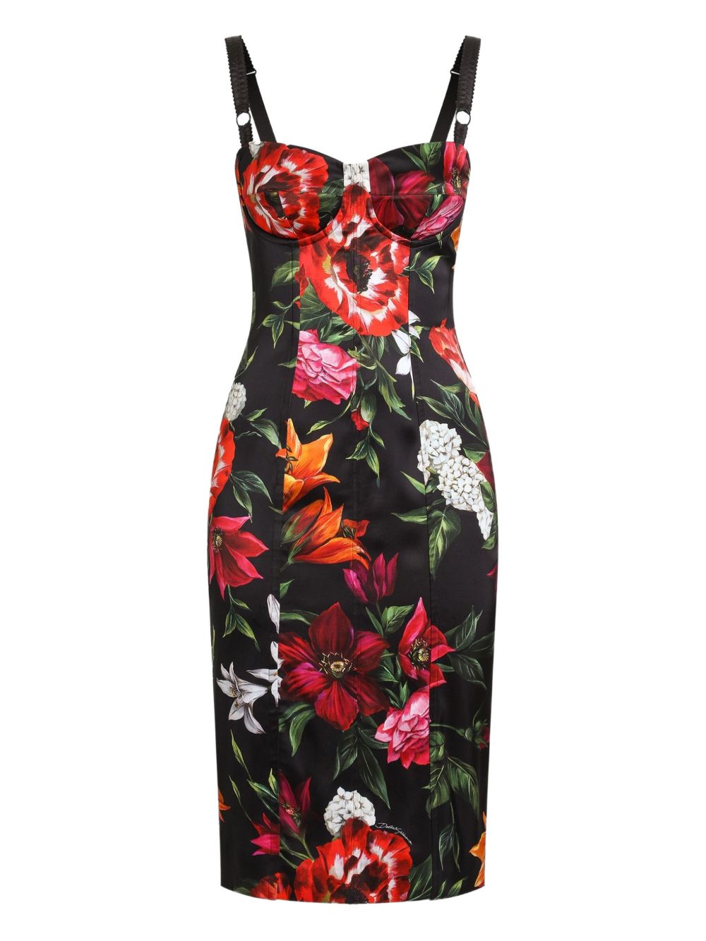 Dolce & Gabbana Flower print satin dress Dolce & Gabbana