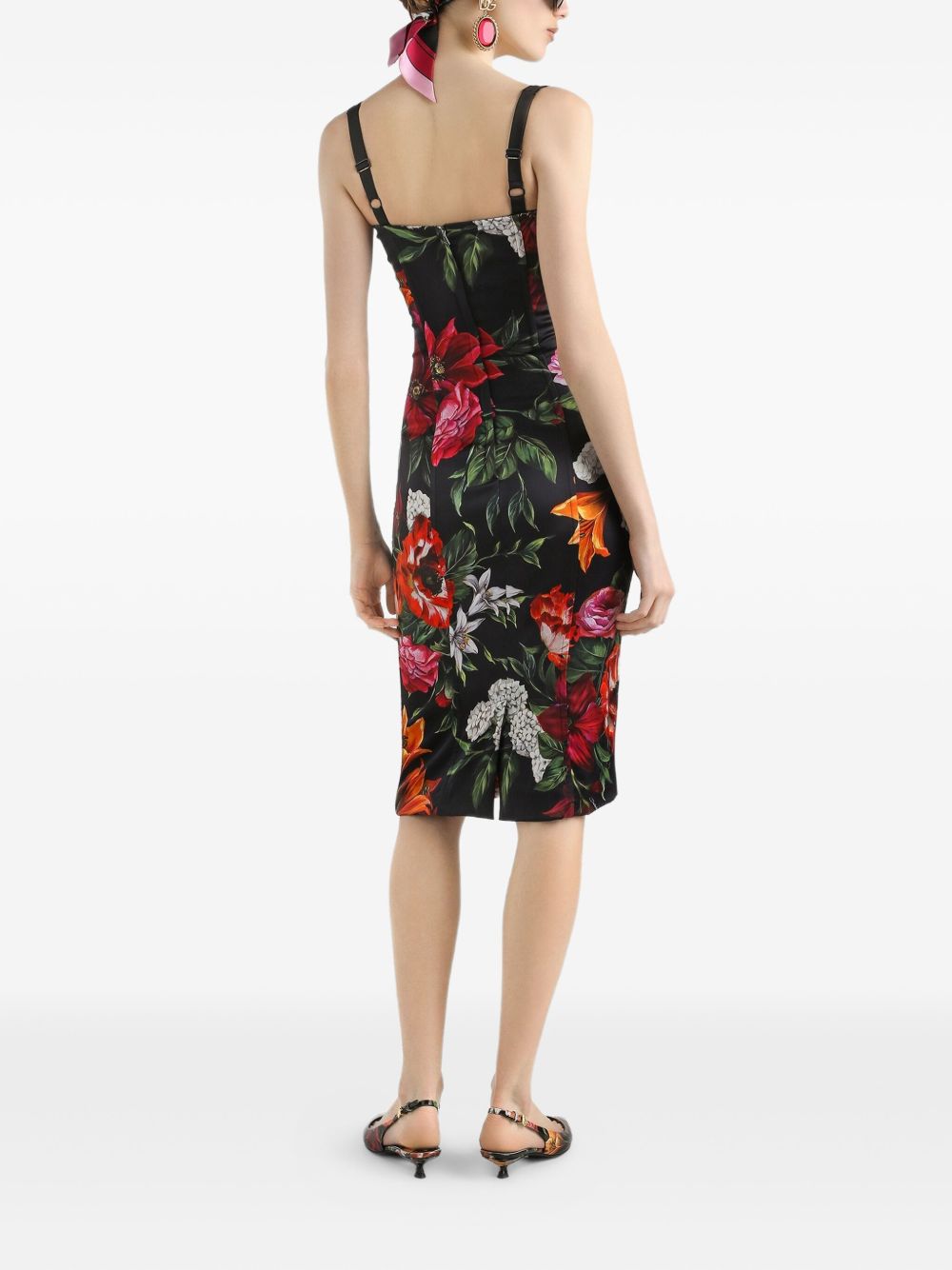 Dolce & Gabbana Flower print satin dress Dolce & Gabbana