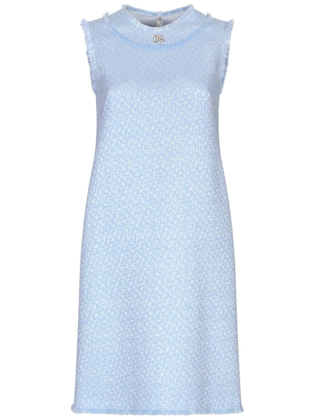 Dolce & Gabbana Sleeveless raschel tweed dress with DG logo Dolce & Gabbana
