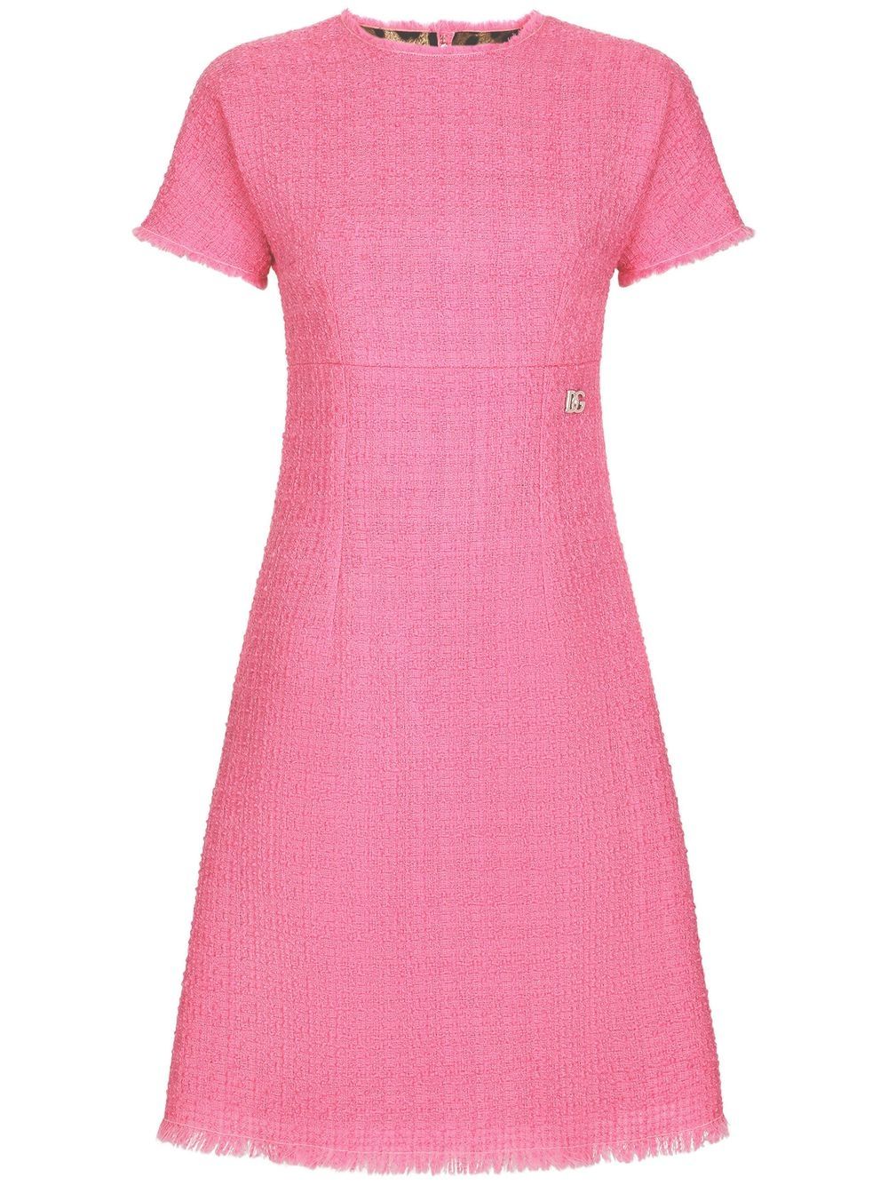 Dolce & Gabbana Rachel tweed calf-length dress with DG logo Dolce & Gabbana