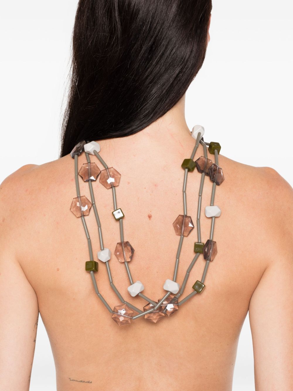 EMPORIO ARMANI EXCLUSIVE Multi-strand necklace with geometric elements EMPORIO ARMANI EXCLUSIVE