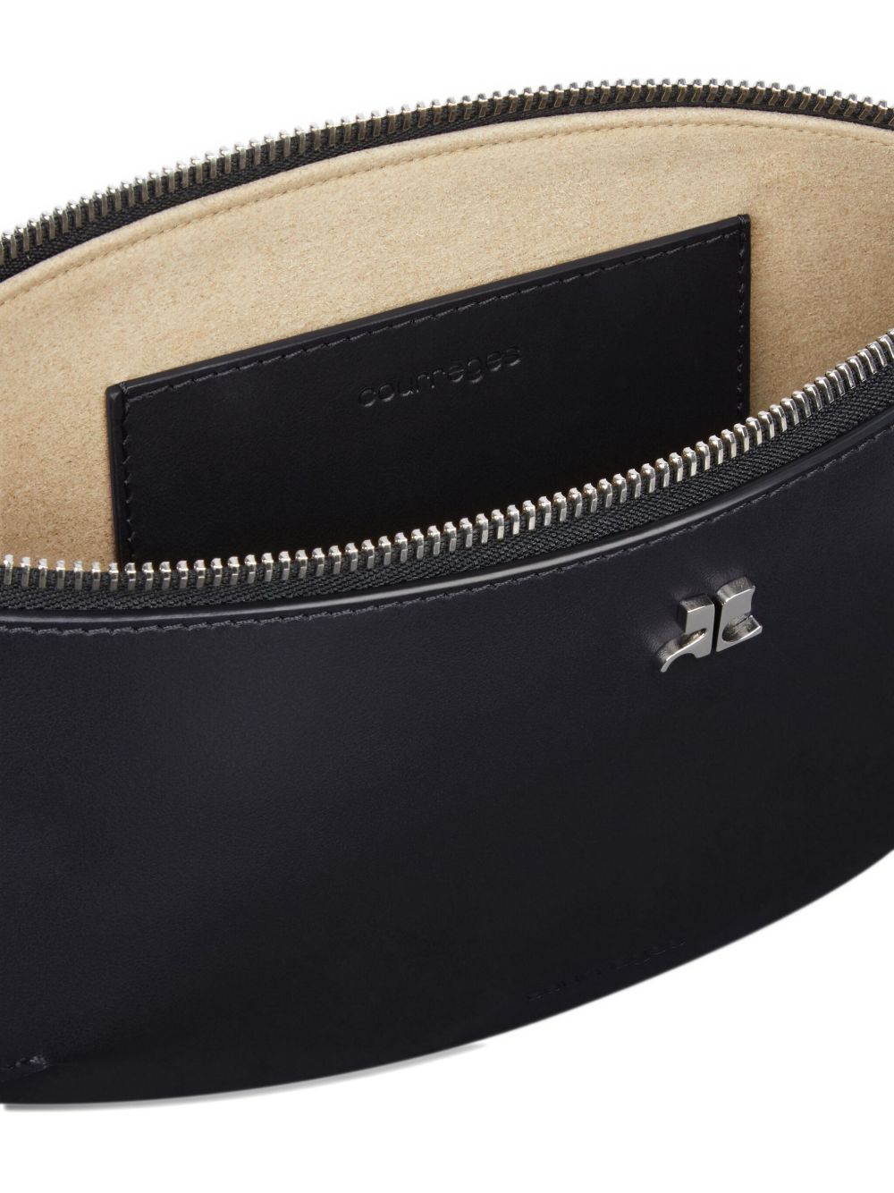 Courreges Pre half-moon leather shoulder bag Courreges Pre