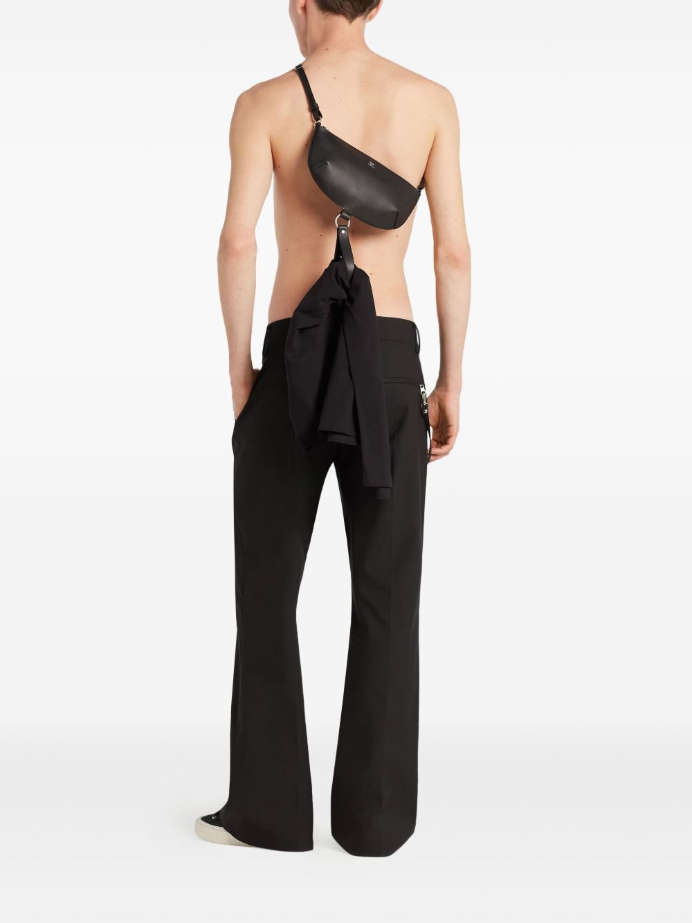 Courreges Pre half-moon leather shoulder bag Courreges Pre