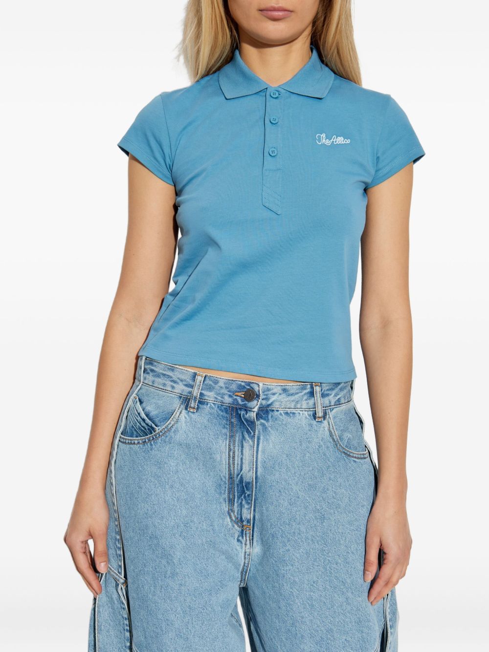 The Attico T-shirts and Polos Clear Blue The Attico