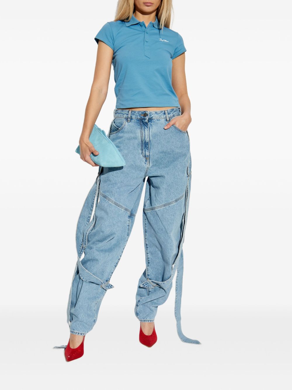 The Attico T-shirts and Polos Clear Blue The Attico