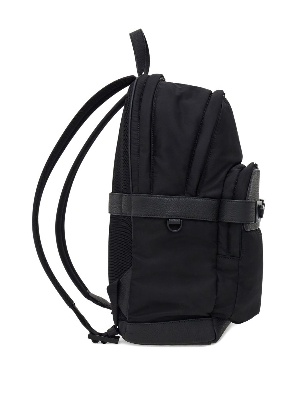 Ferragamo Men's Black Twins Nylon Backpack Ferragamo