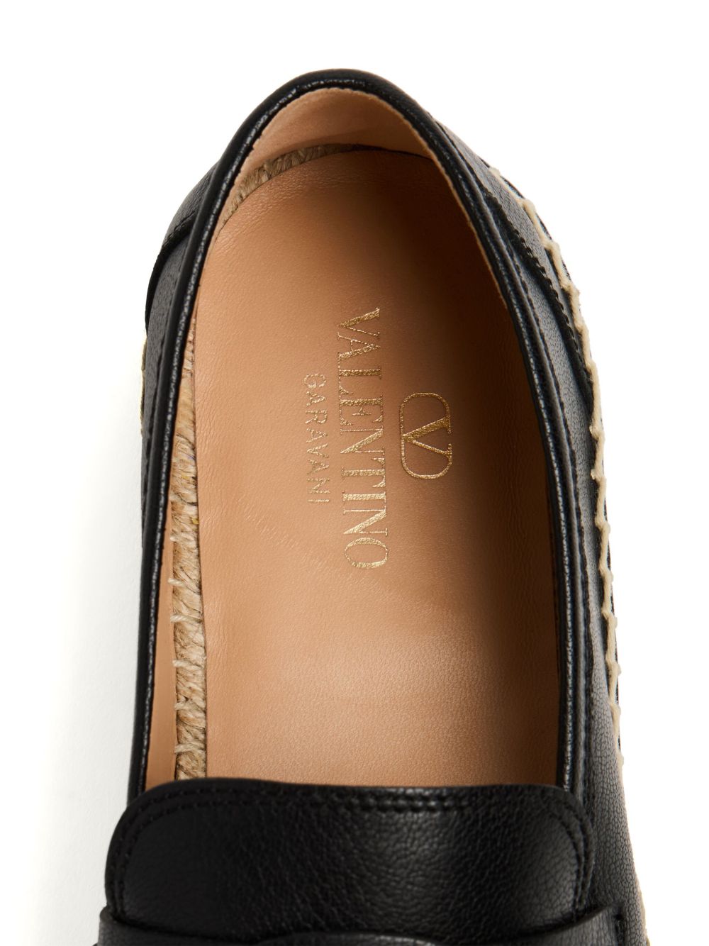 Valentino Garavani Vlogo Signature Calfskin Moccasin Valentino Garavani