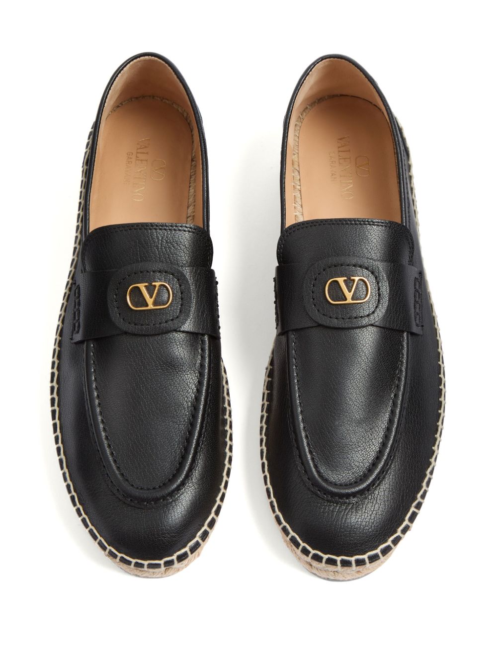 Valentino Garavani Vlogo Signature Calfskin Moccasin Valentino Garavani