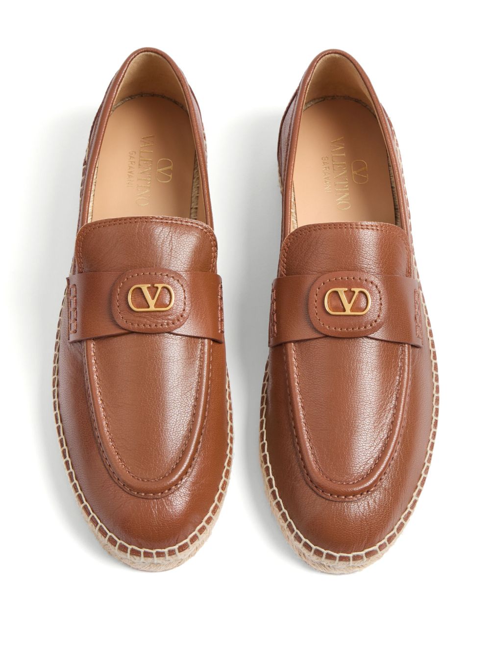 Valentino Garavani Vlogo Signature Calfskin Moccasin Valentino Garavani