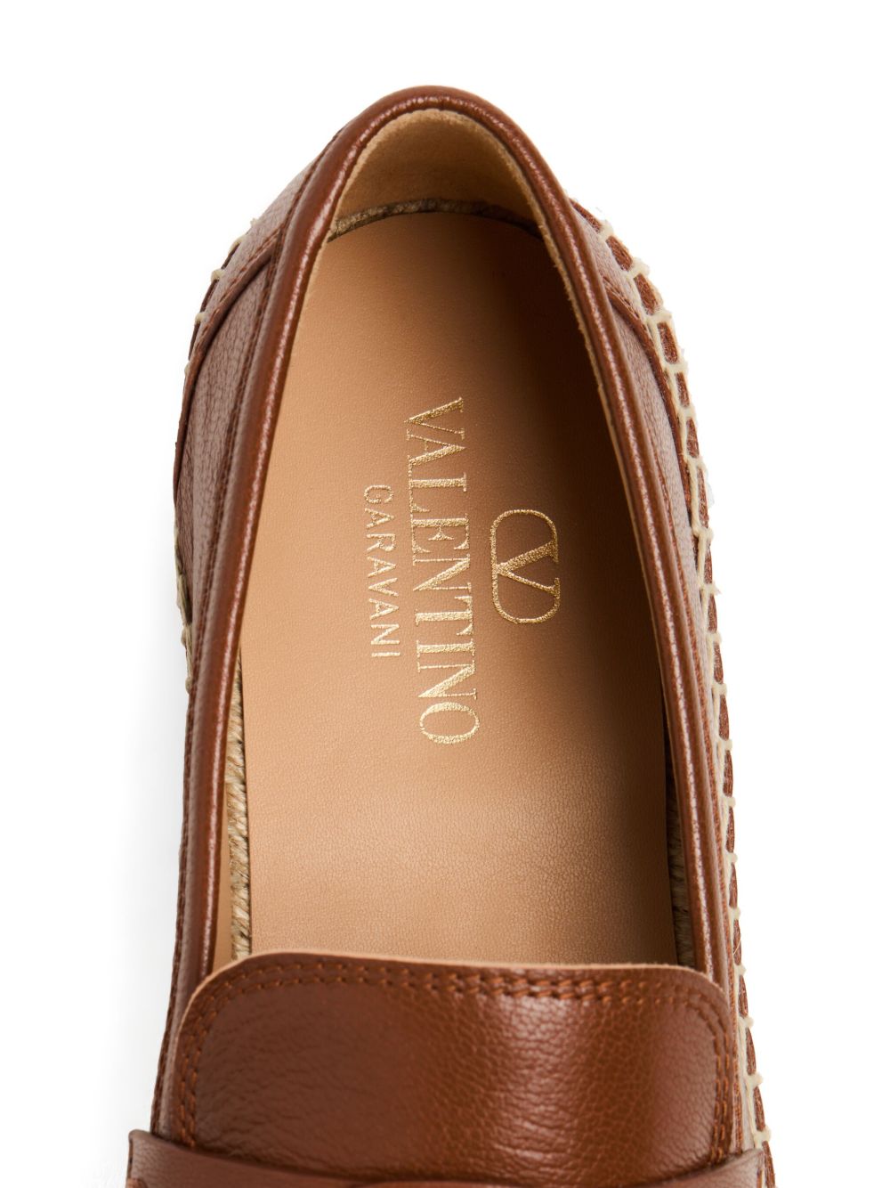 Valentino Garavani Vlogo Signature Calfskin Moccasin Valentino Garavani