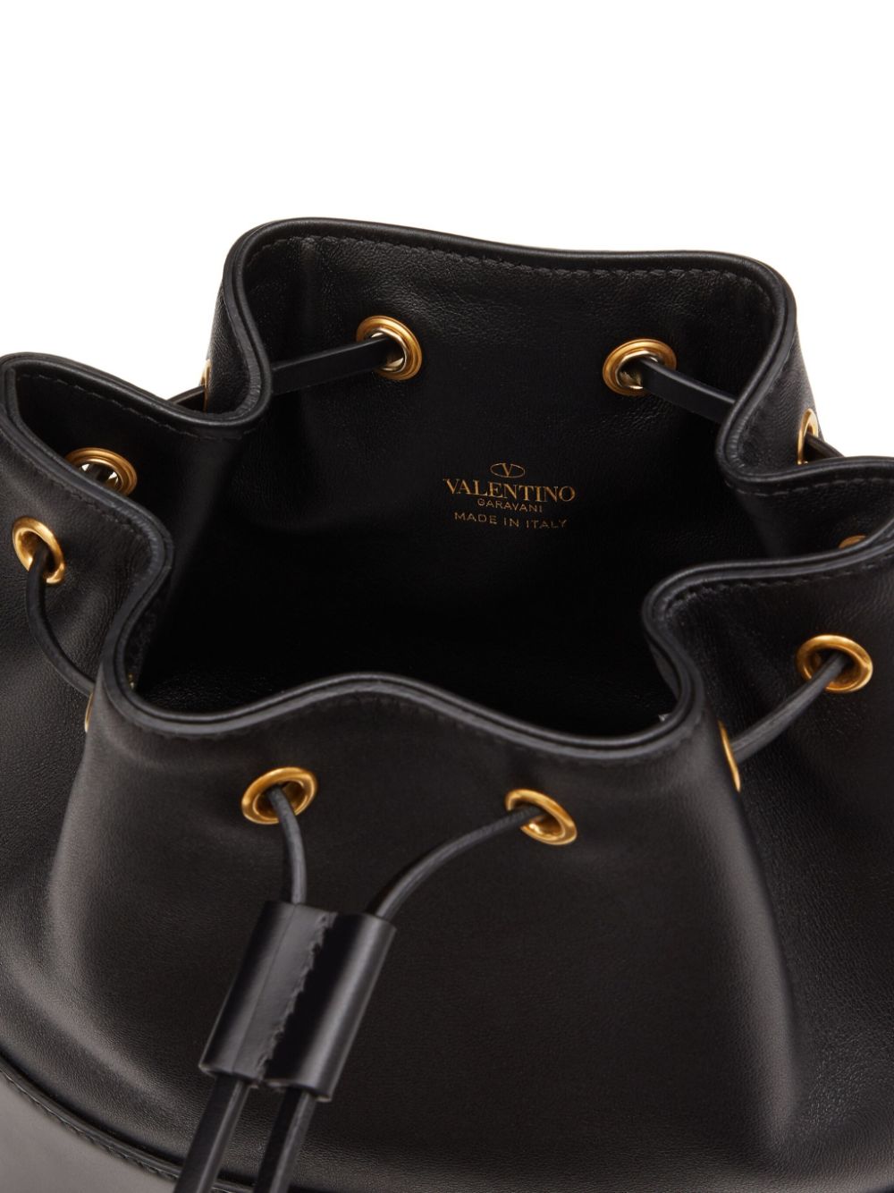 Valentino Garavani Mini Bucket Bag With Chain Vlogo Signature In Nappa Leather