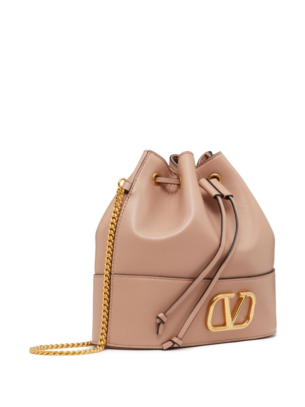 Valentino Garavani Mini Bucket Bag With Chain Vlogo Signature In Nappa Leather