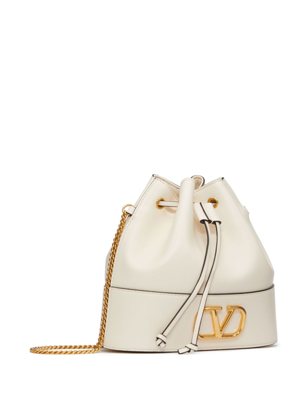 Valentino Garavani Mini Bucket Bag With Chain Vlogo Signature In Nappa Leather