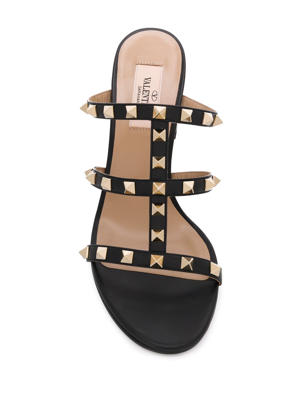 Valentino Garavani Rockstud Calfskin Slider Sandal 60mm Valentino Garavani
