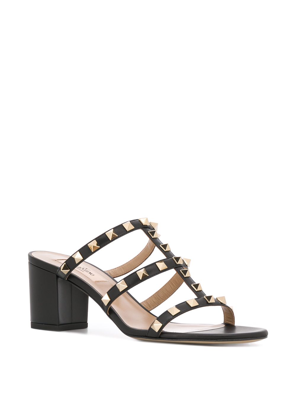 Valentino Garavani Rockstud Calfskin Slider Sandal 60mm Valentino Garavani