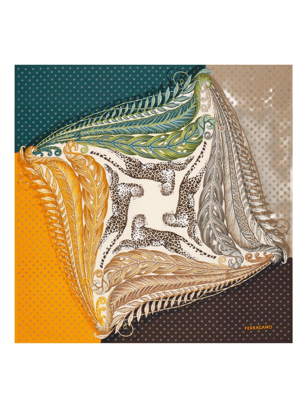 Ferragamo Madras-print silk foulard Ferragamo