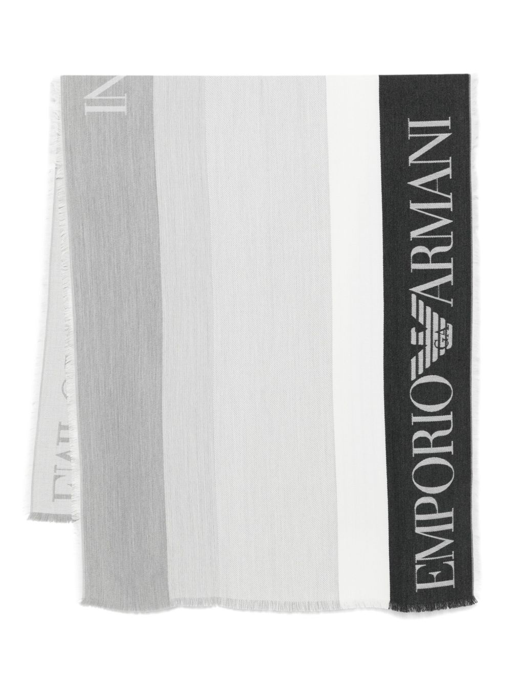 Emporio Armani logo detail Striped stole Emporio Armani