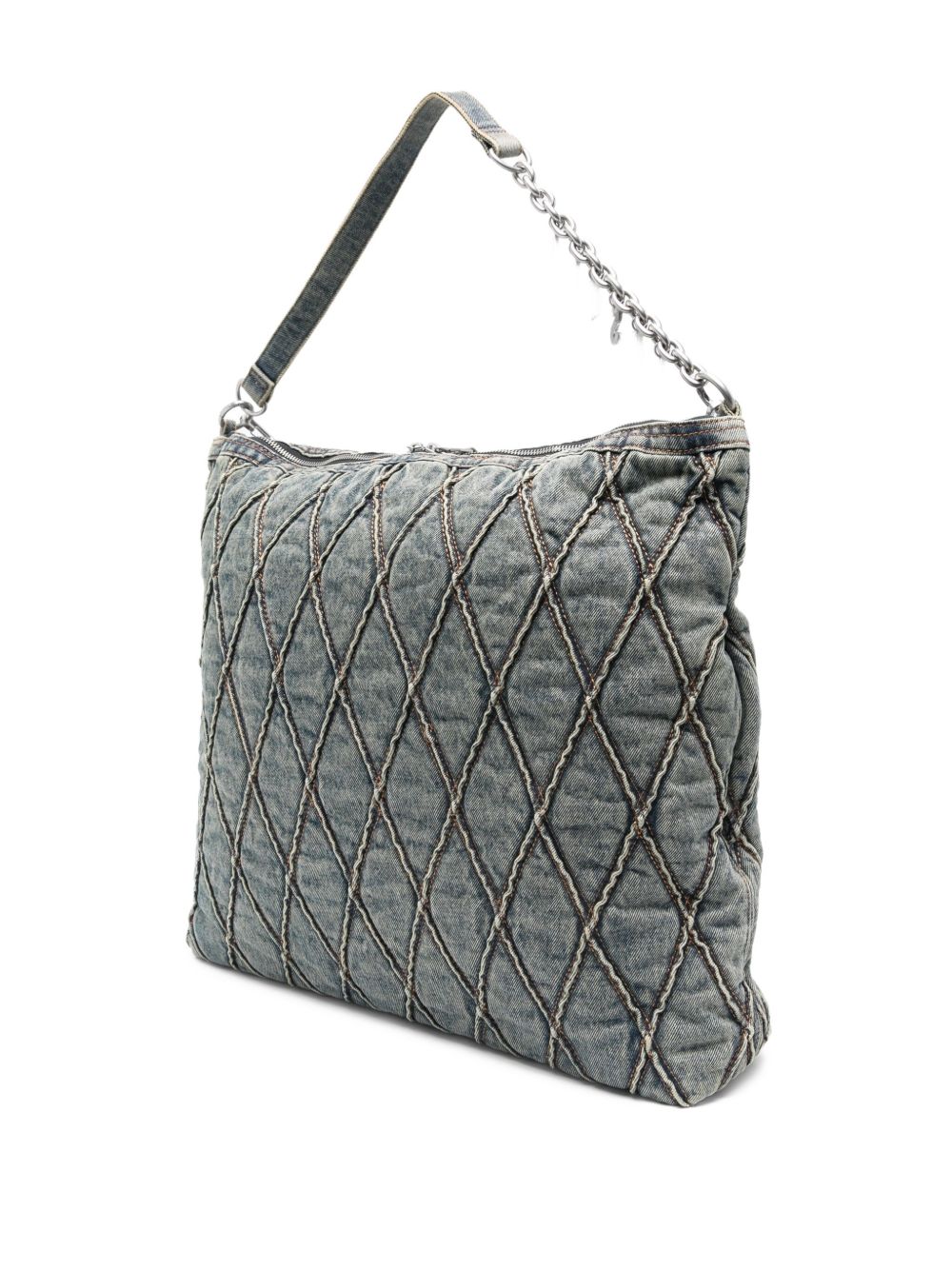 Diesel quilted chain-embellished shoulder bag Diesel