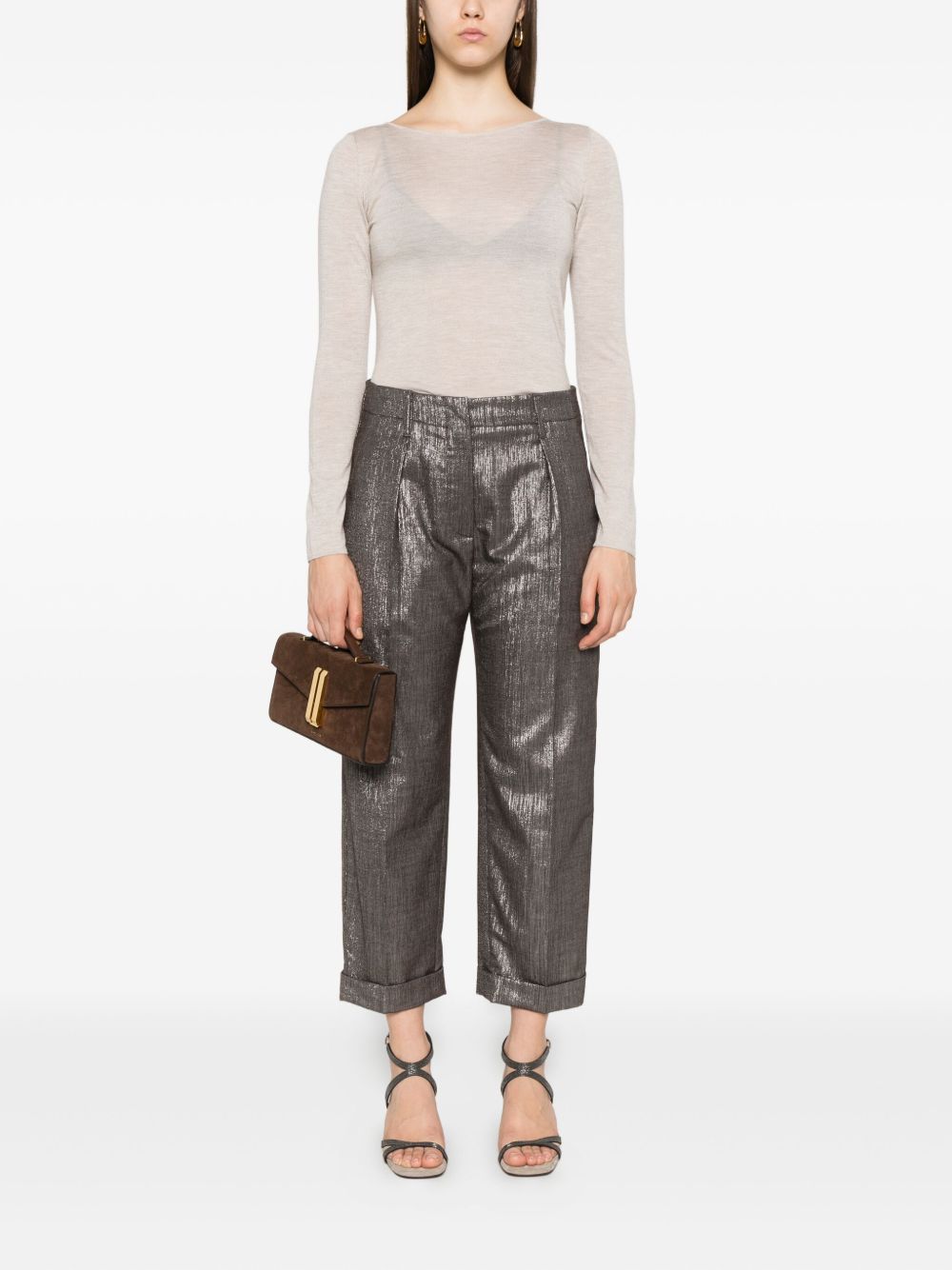 Brunello Cucinelli Sweaters Leather Brown Brunello Cucinelli