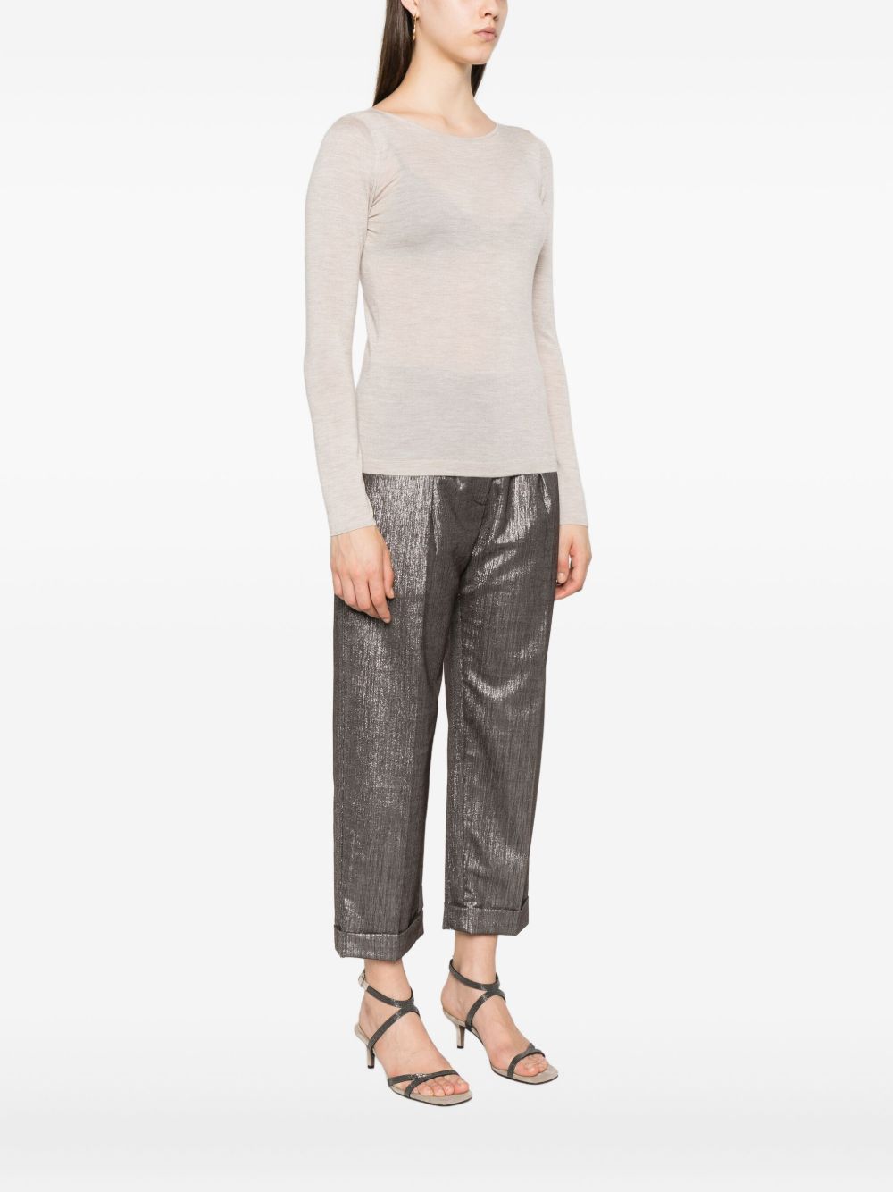 Brunello Cucinelli Sweaters Leather Brown Brunello Cucinelli