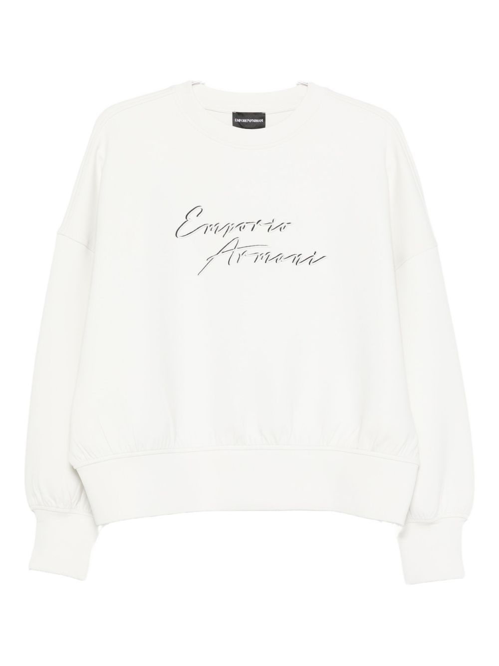 Emporio Armani Crewneck sweatshirt in double jersey with ASV logo embroidery Emporio Armani
