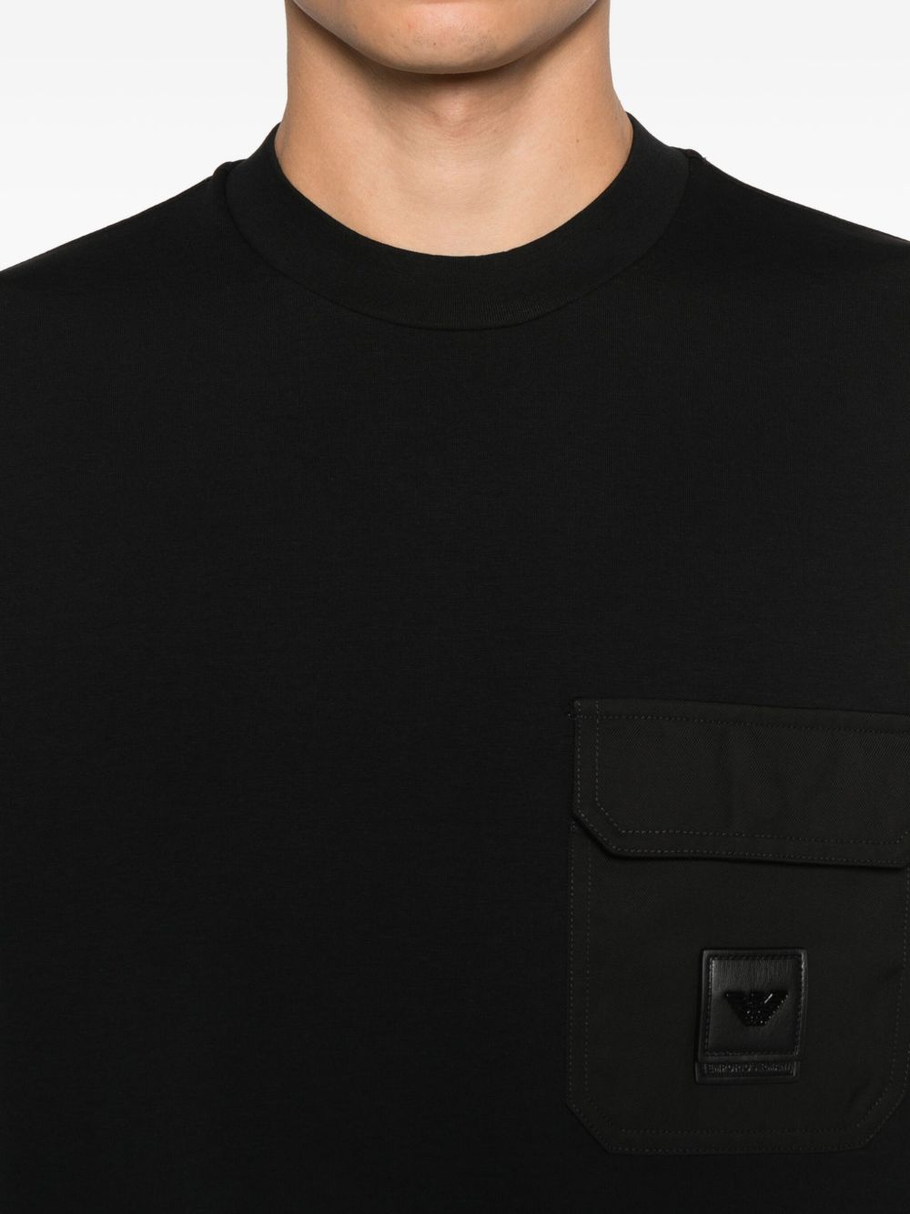 Emporio Armani Double jersey sweatshirt with pocket and ASV logo patch Emporio Armani