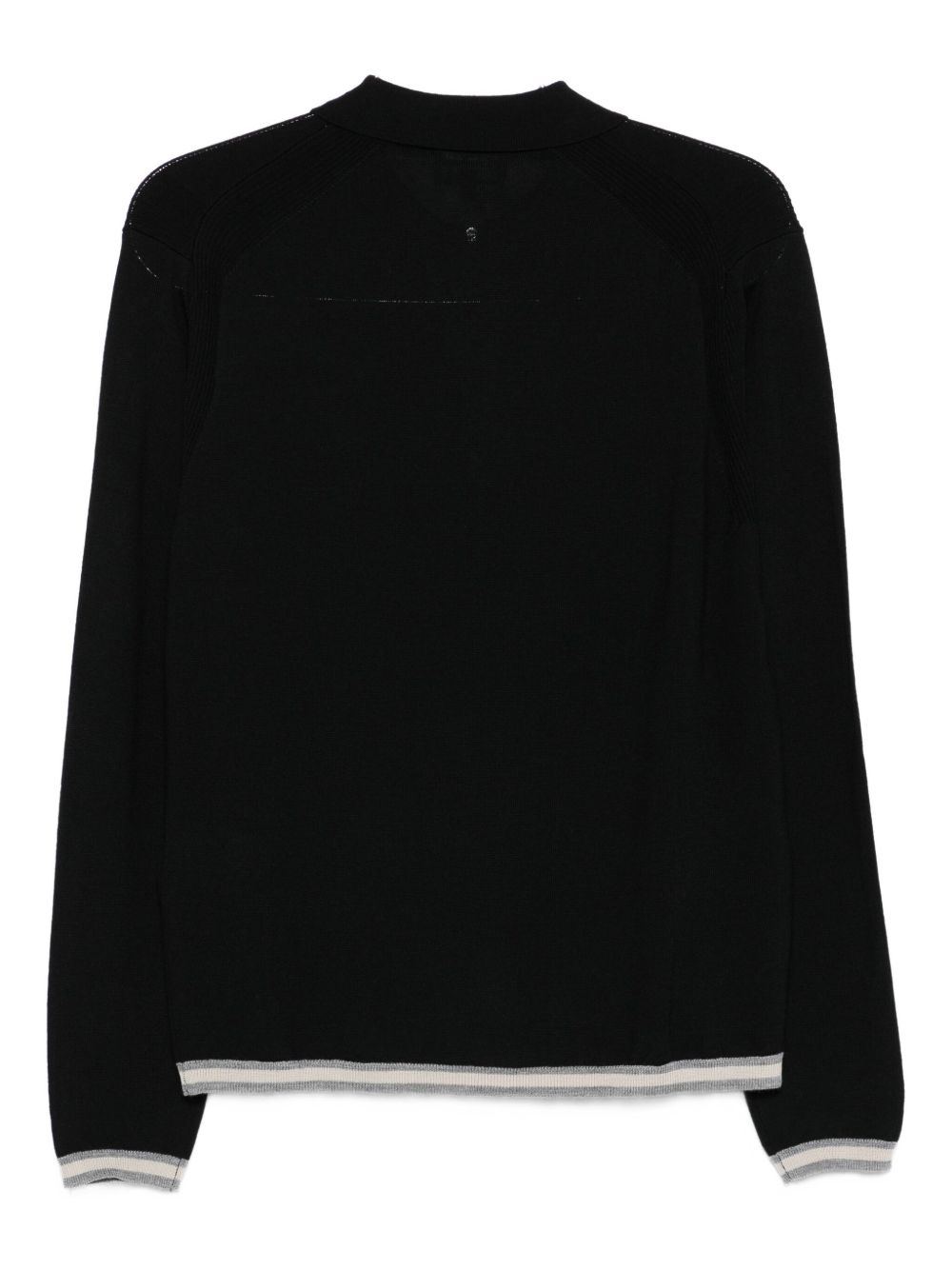 Emporio Armani Zip-up polo neck sweater in shaved virgin wool Emporio Armani