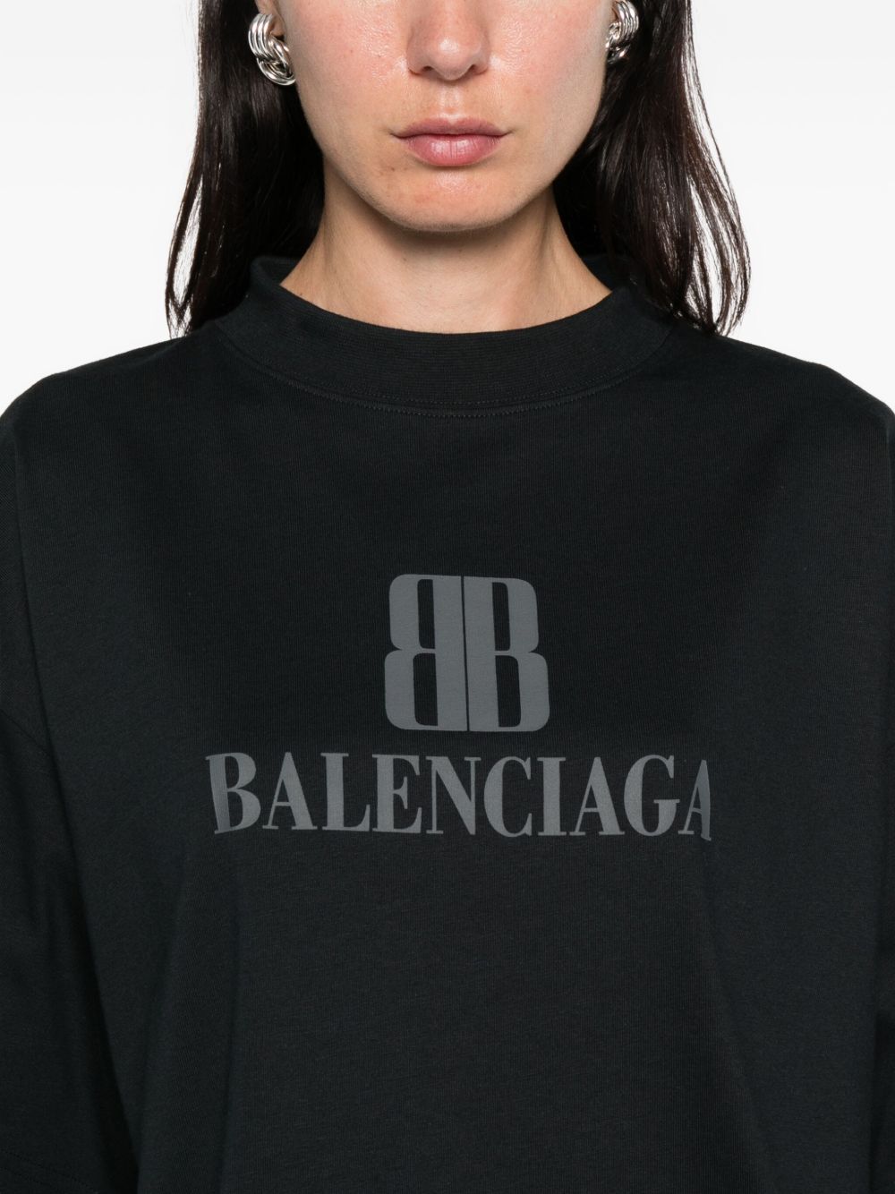 Balenciaga Nano Bb Cropped T-Shirt Balenciaga