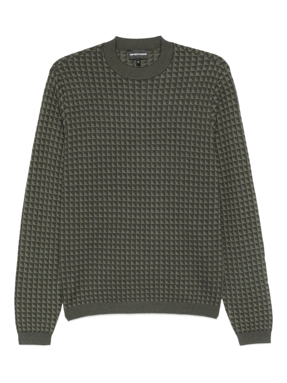 Emporio Armani Geometric-pattern virgin-wool sweater Emporio Armani
