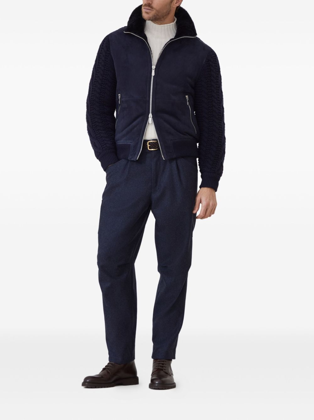 Brunello Cucinelli Cashmere flat rib turtleneck sweater Brunello Cucinelli