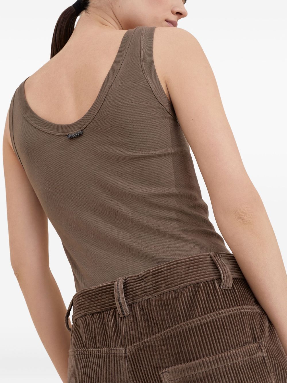 Brunello Cucinelli Wide leg cotton trousers Brunello Cucinelli