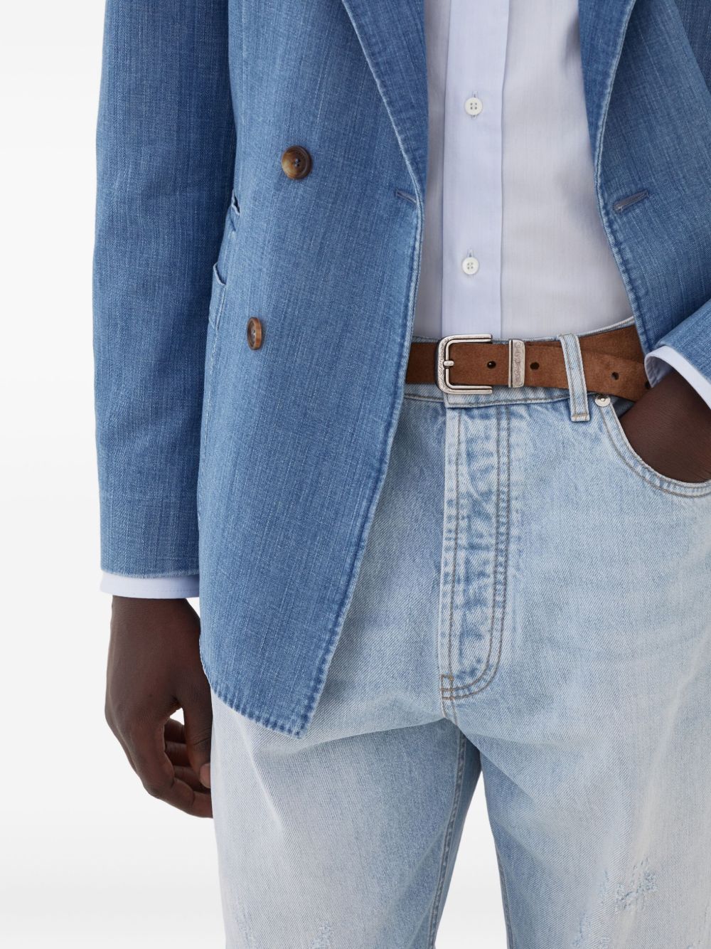 Brunello Cucinelli buckle-fastening leather belt Brunello Cucinelli
