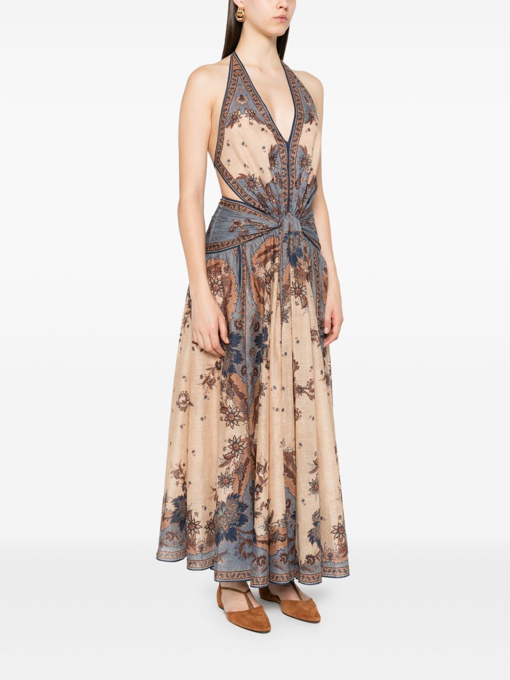 Zimmermann Ascension long cotton dress with print Zimmermann