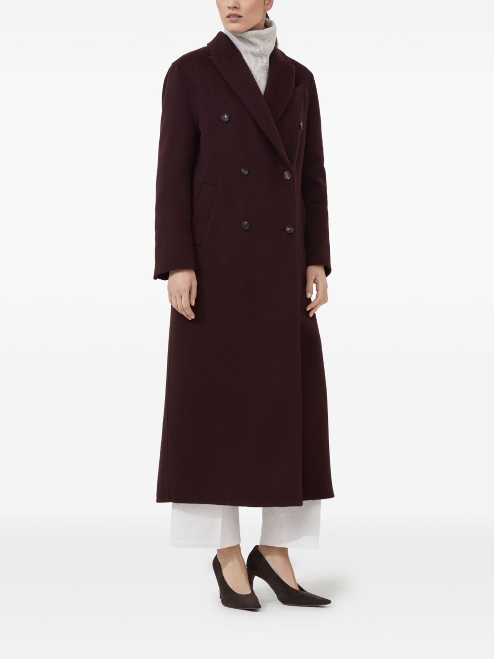 Brunello Cucinelli Coats Bordeaux Brunello Cucinelli