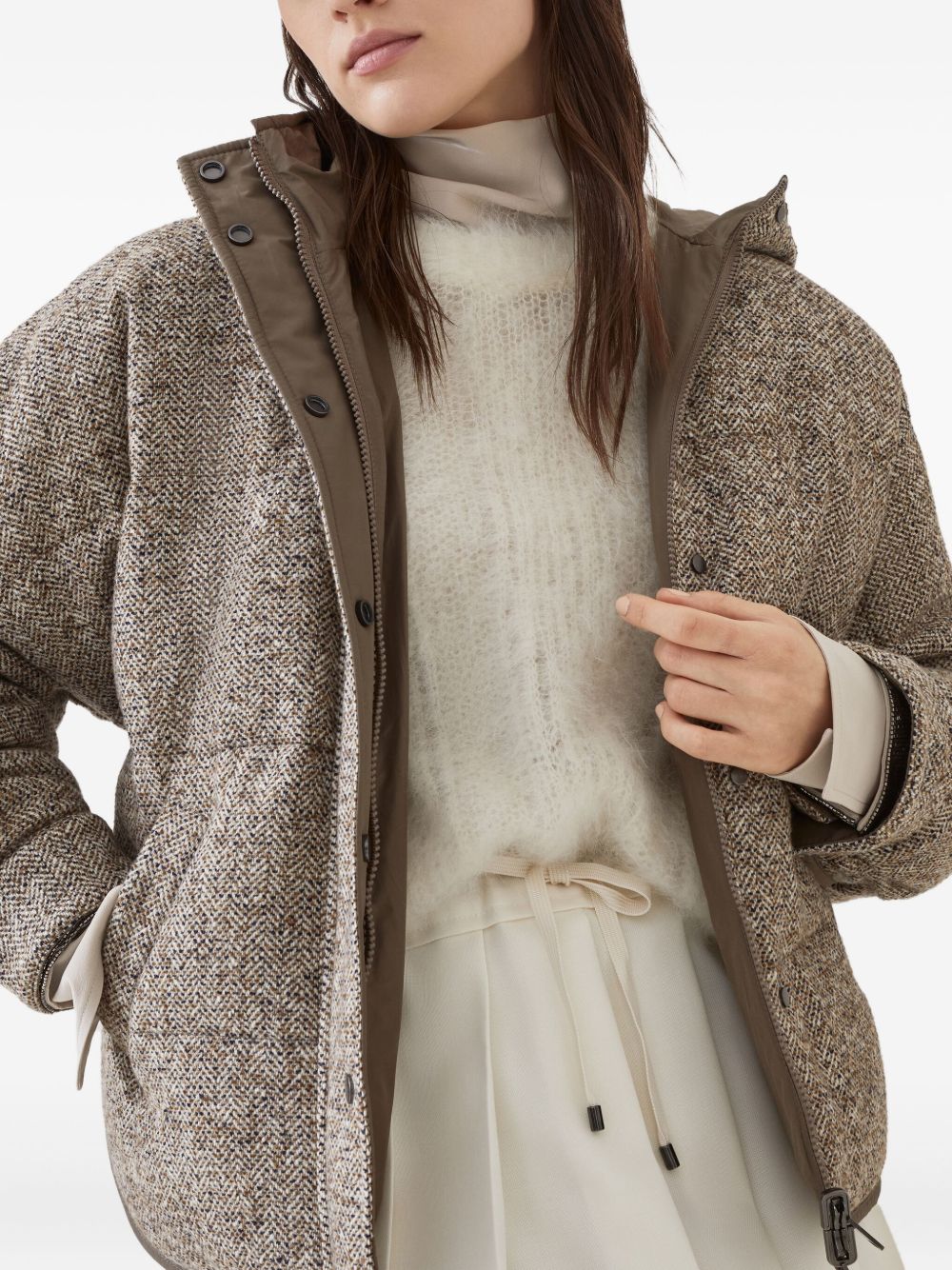 Brunello Cucinelli Coats Beige Brunello Cucinelli