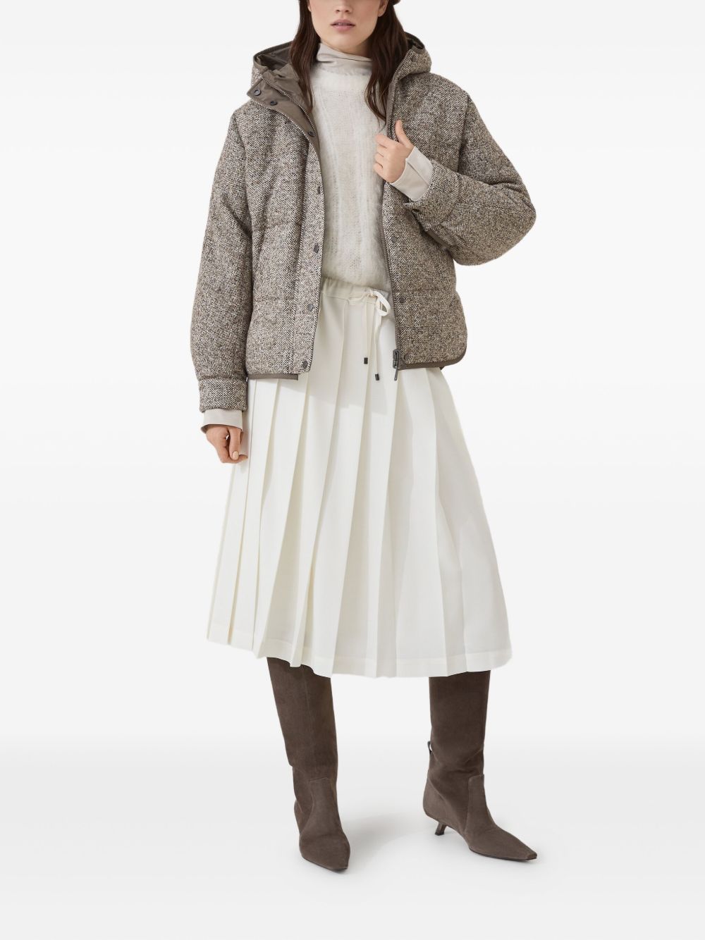 Brunello Cucinelli Coats Beige Brunello Cucinelli