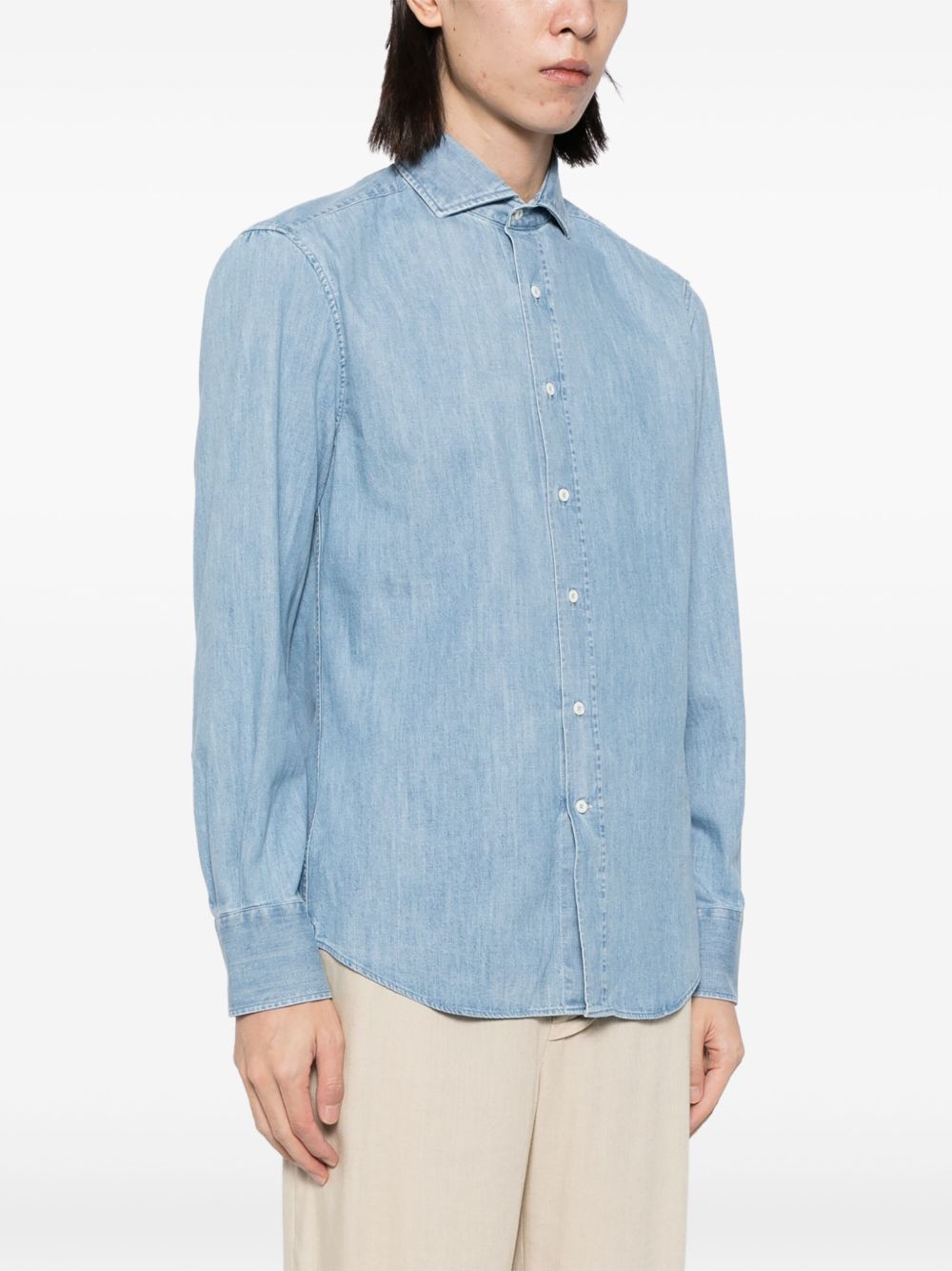 Brunello Cucinelli Shirts Clear Blue Brunello Cucinelli