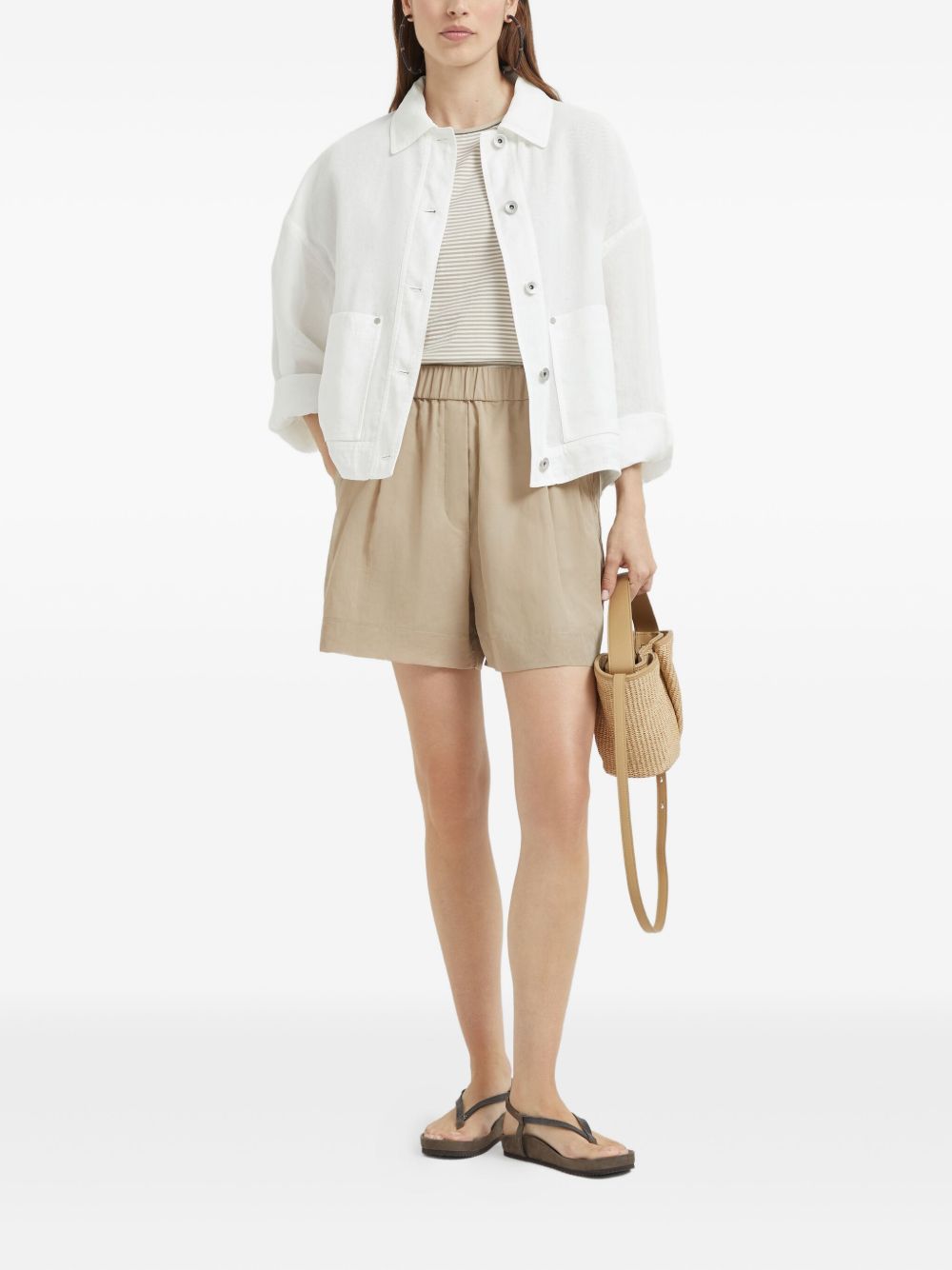 Brunello Cucinelli T-shirts and Polos Beige Brunello Cucinelli