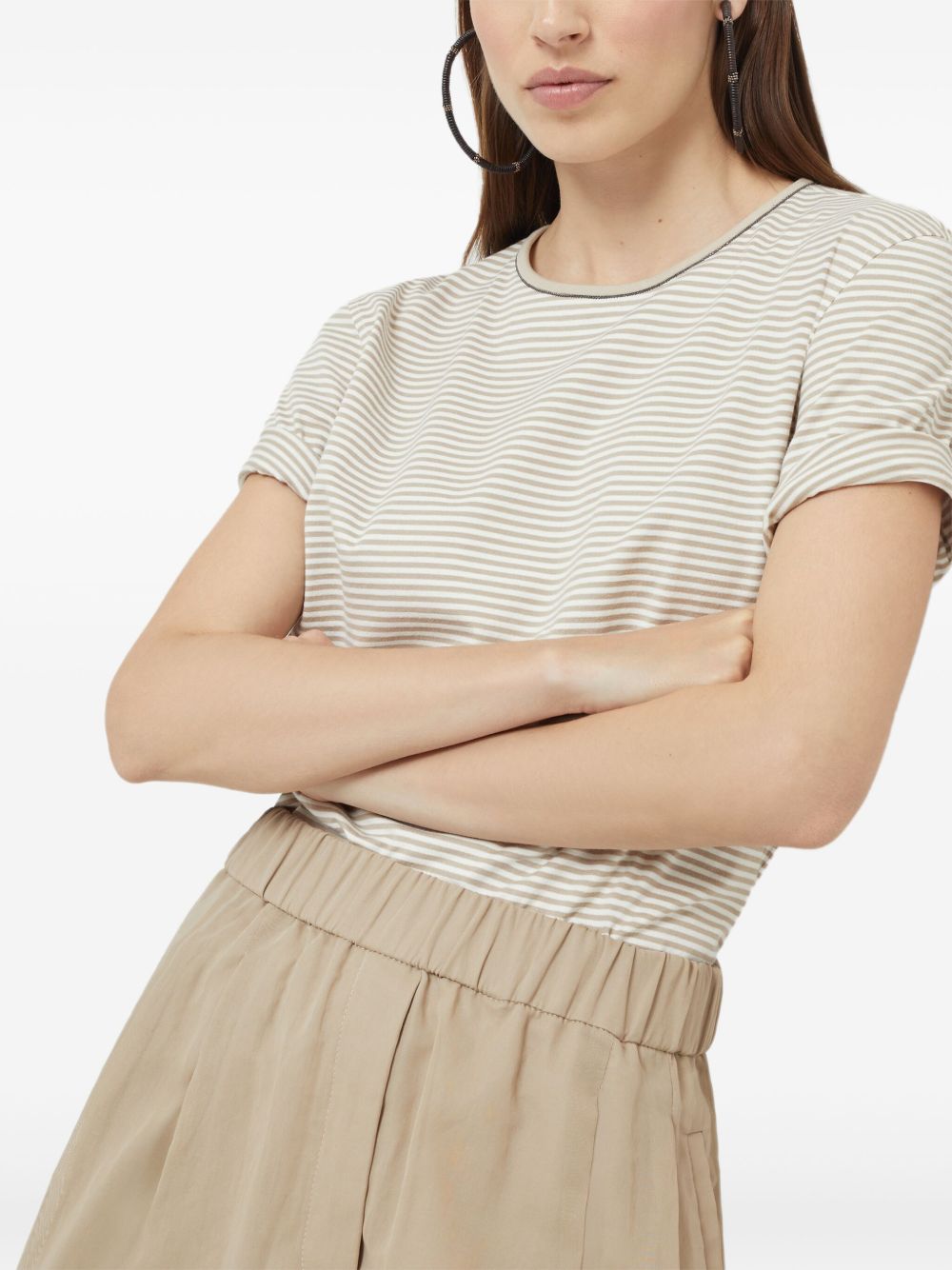 Brunello Cucinelli T-shirts and Polos Beige Brunello Cucinelli