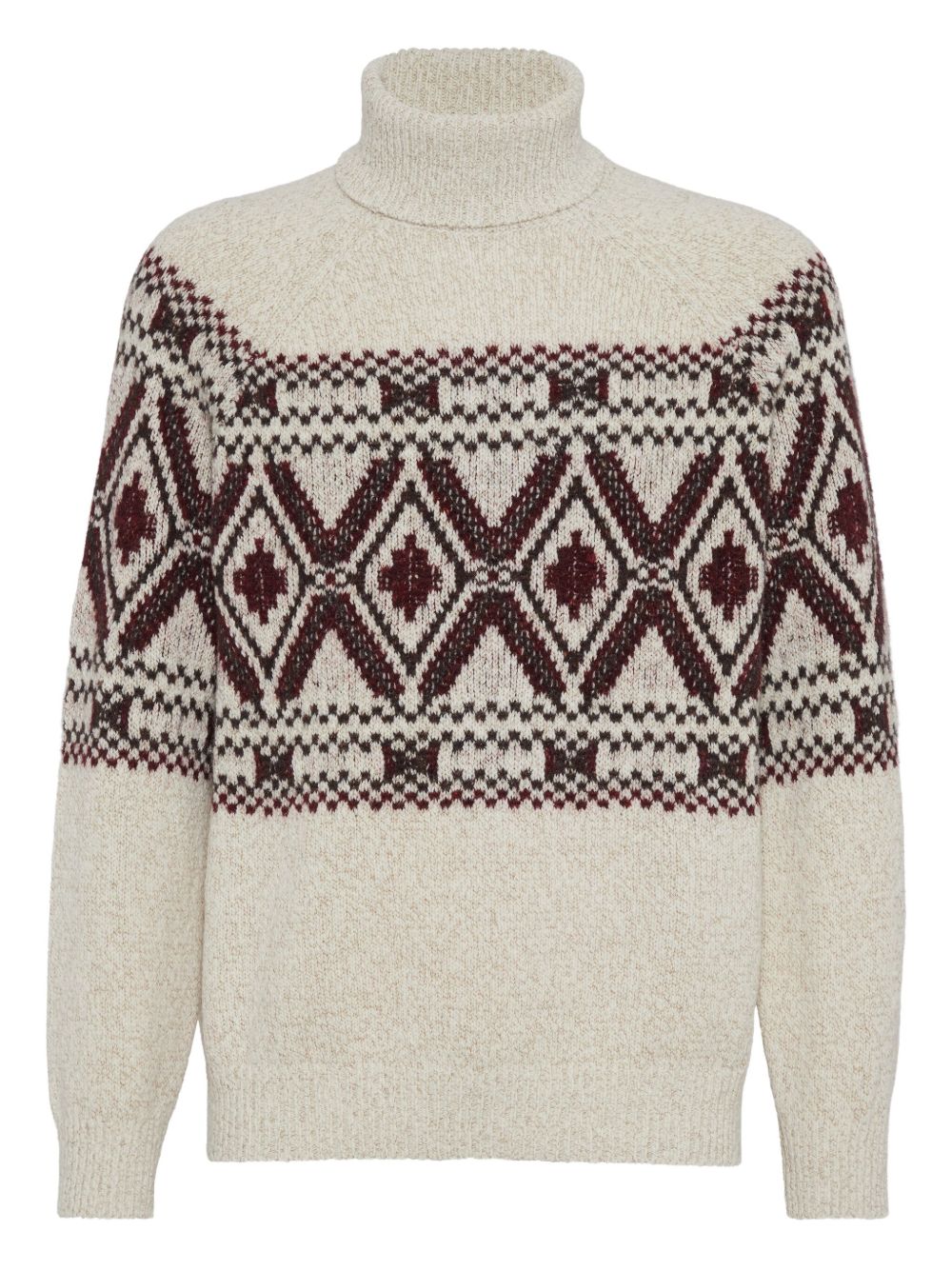 Brunello Cucinelli jacquard turtleneck sweater Brunello Cucinelli