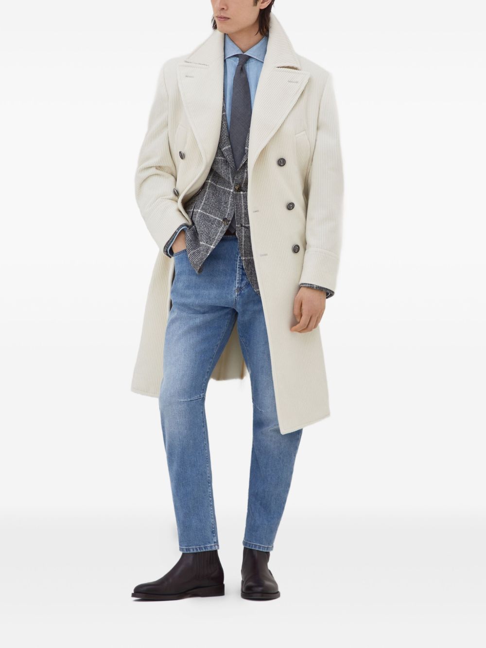 Brunello Cucinelli Coats White Brunello Cucinelli