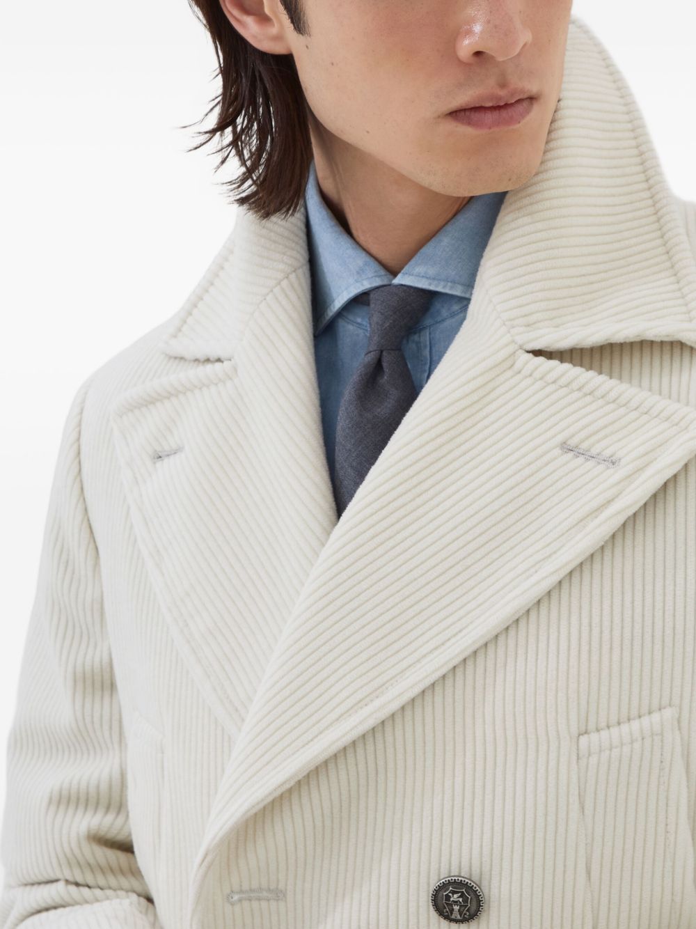 Brunello Cucinelli Coats White Brunello Cucinelli