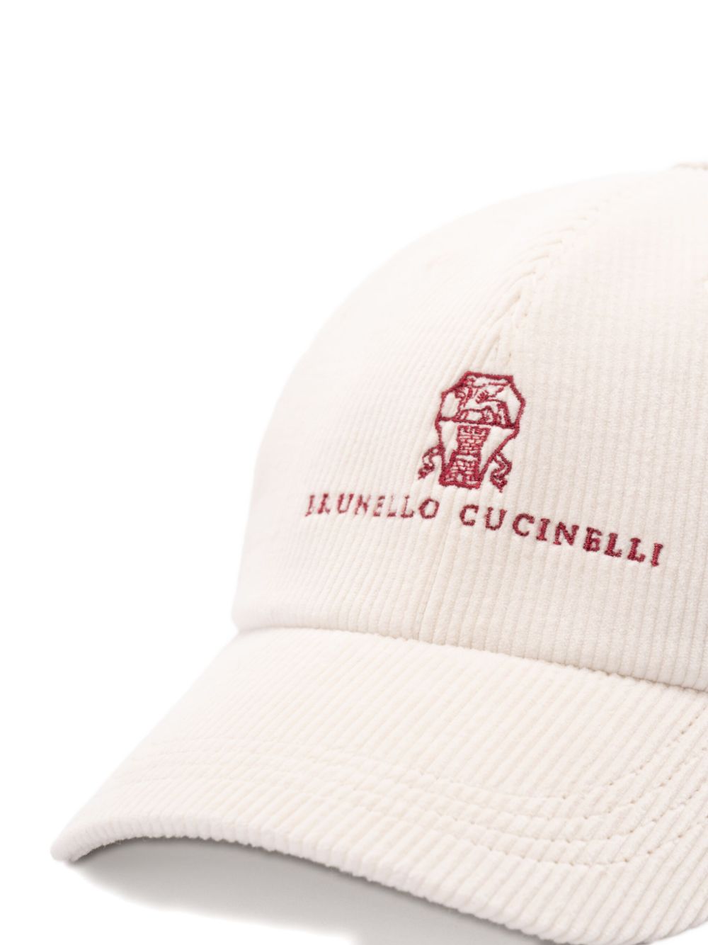 Brunello Cucinelli Baseball hat in comfortable cotton and cashmere corduroy with embroidered logo Brunello Cucinelli
