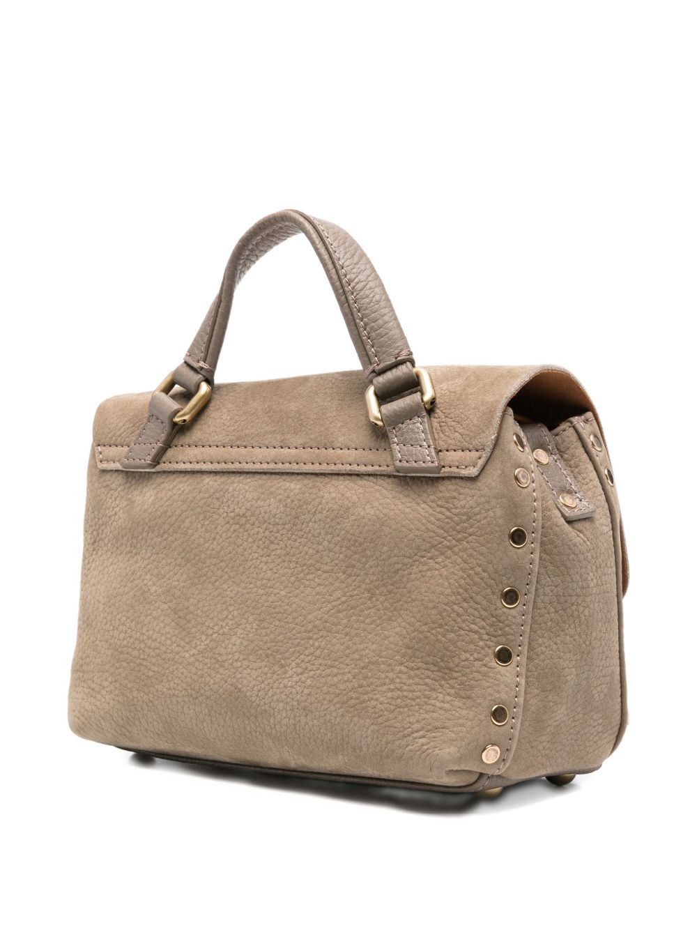 Zanellato Baby Postina messenger bag in nubuck leather brown brandy Zanellato