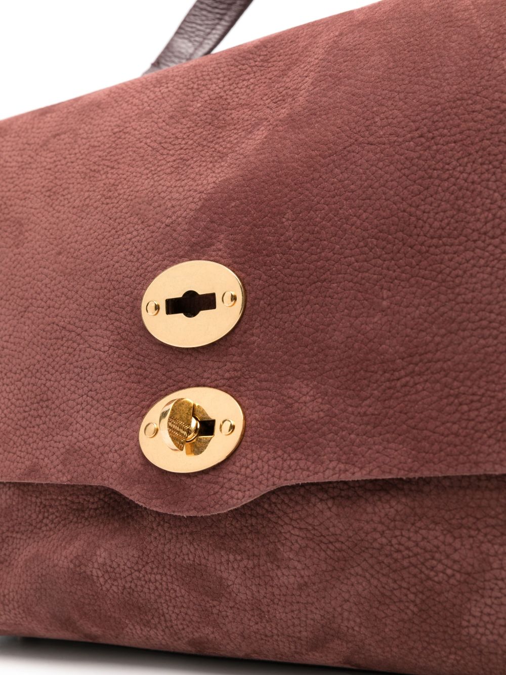 Zanellato Postina Jones Medium handbag in vinaccio suede leather Zanellato