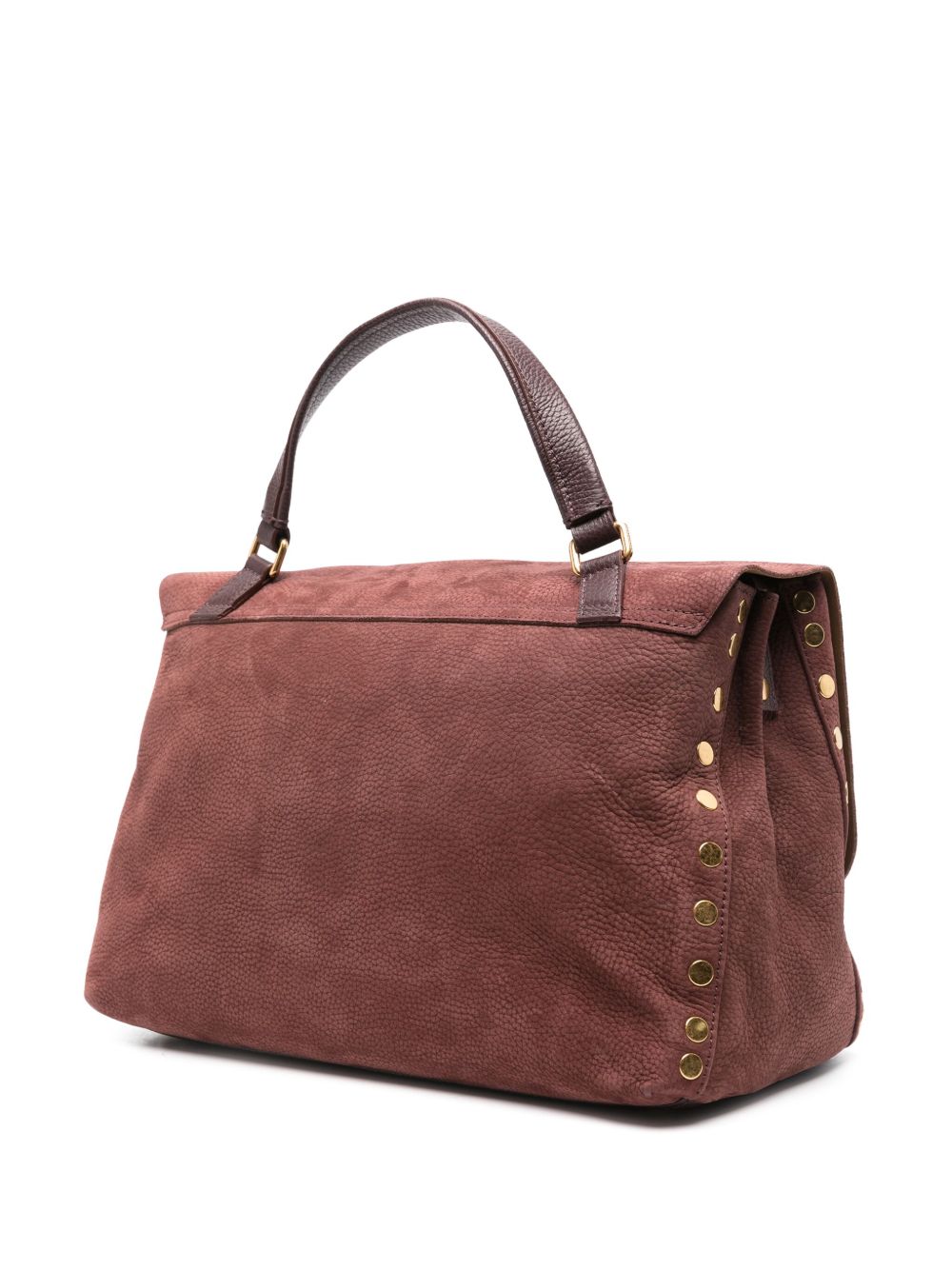 Zanellato Postina Jones Medium handbag in vinaccio suede leather Zanellato